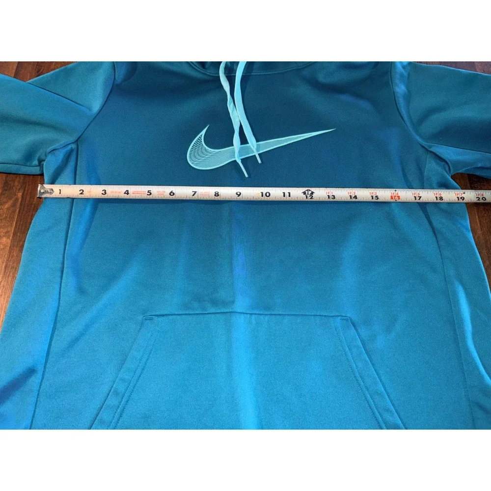 Nike Dri-FIT Womens Hoodie‎ Teal Blue Pullover Sweatshirt Size M